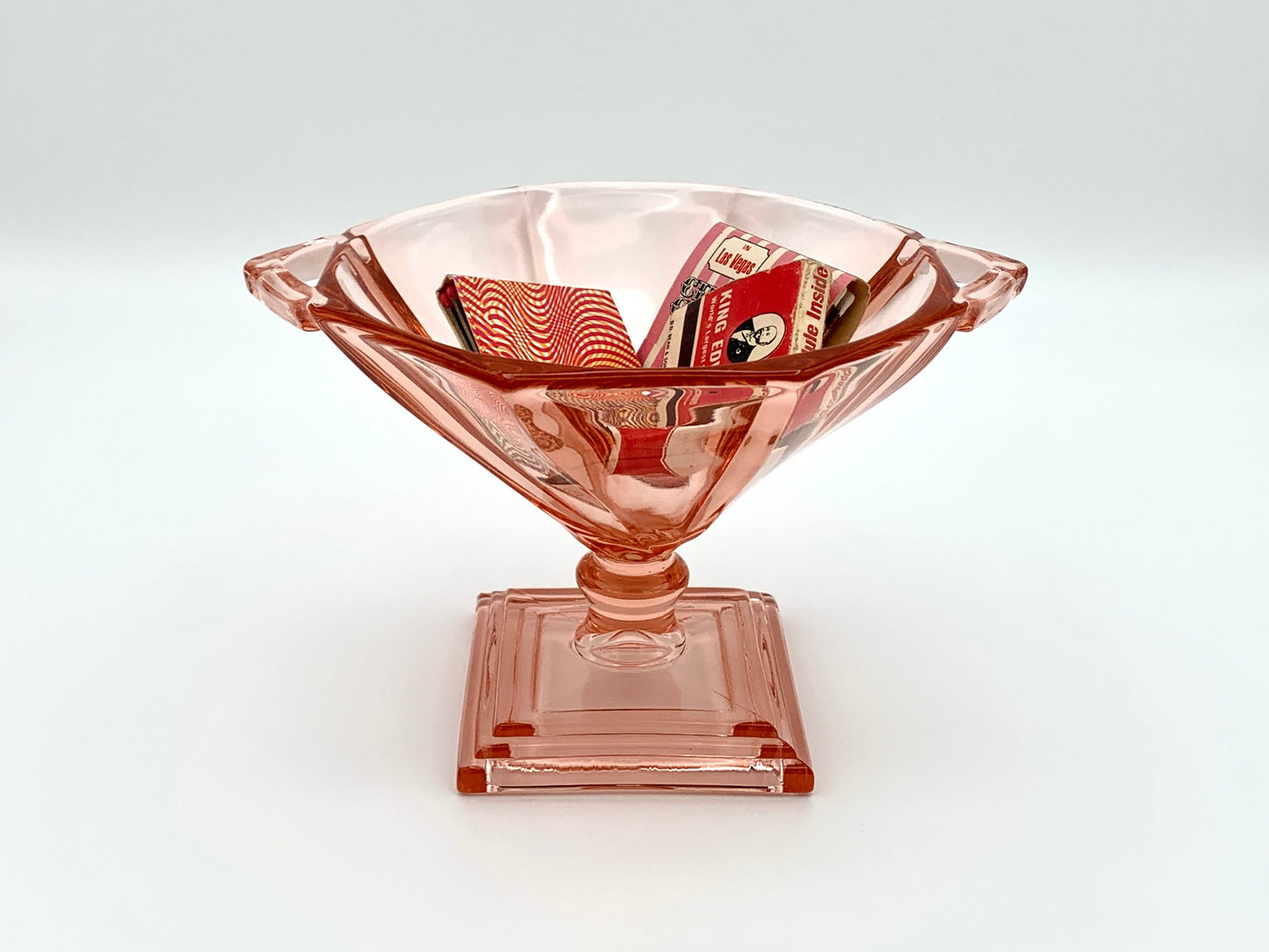 Heisey Flamingo Twist - Pink Depression Glass Bowl