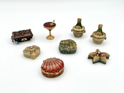 Monet Enamel Keepsake Trinket Boxes