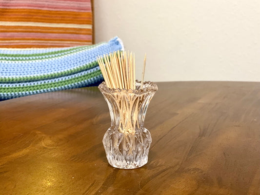 Princess House Crystal Toothpick / Match Holder