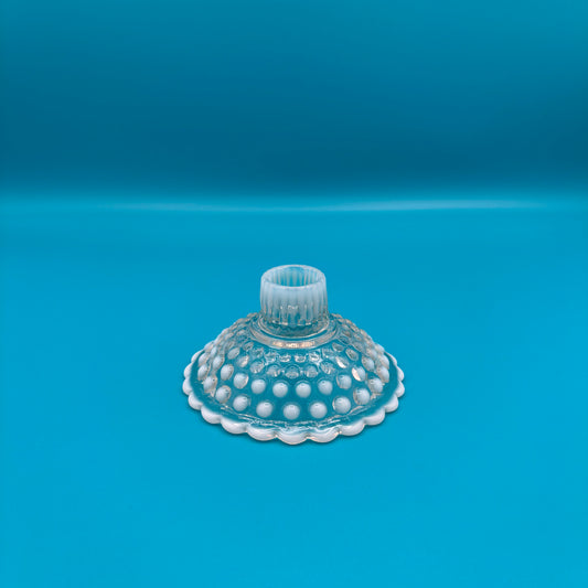 Fenton Moonstone Hobnail Candle Holder