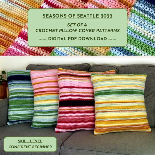 Seasons of Seattle 2022 - Crochet Pillow Cover Patterns