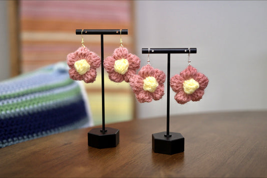 Pink Flower Power Earrings