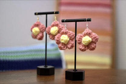 Pink Flower Power Earrings
