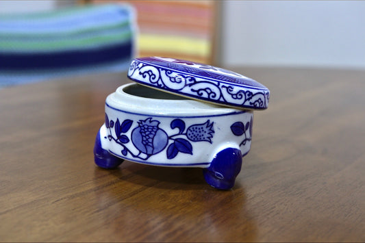 Blue Footed Pomegranate Trinket Box