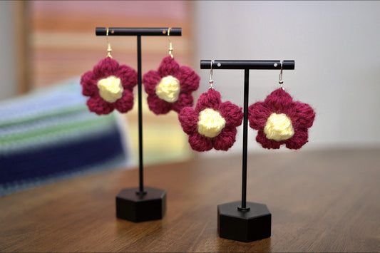 Magenta Flower Power Earrings